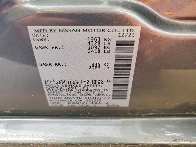 Продаж на аукціоні авто 2026 Nissan Altima, vin: 1N4BL4DVXTN308657, номер лоту: 61917226