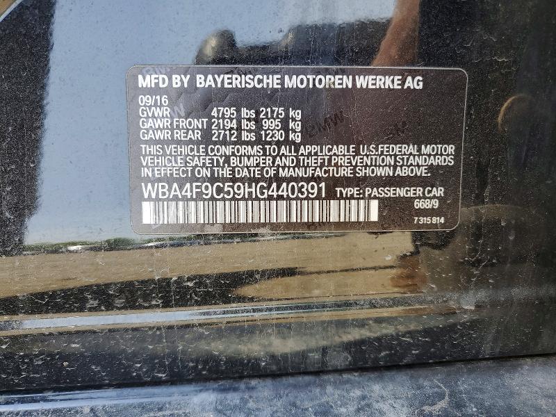 62037426 :رقم المزاد ، WBA4F9C59HG440391 vin ، 2017 Bmw 430xi مزاد بيع