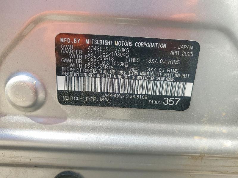 Aukcja sprzedaży 2025 Mitsubishi Outlander Sport, vin: JA4ARUAU4SU008109, numer aukcji: 60649456