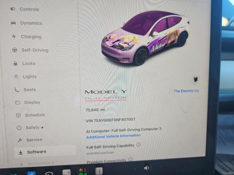 Aukcja sprzedaży 2022 Tesla Model Y, vin: 7SAYGDEF0NF407007, numer aukcji: 59339056