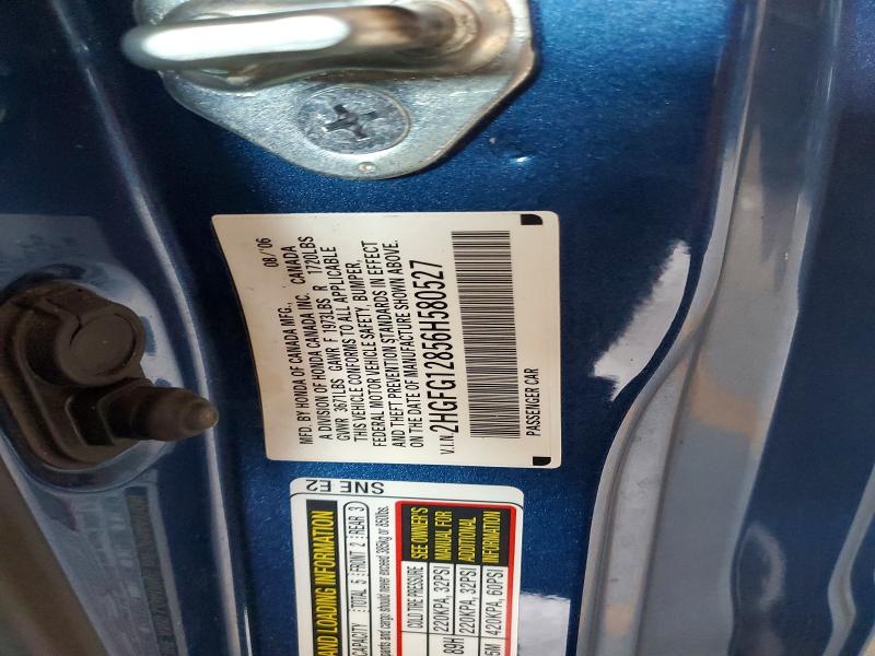 Aukcja sprzedaży 2006 Honda Civic, vin: 2HGFG12856H580527, numer aukcji: 60860976