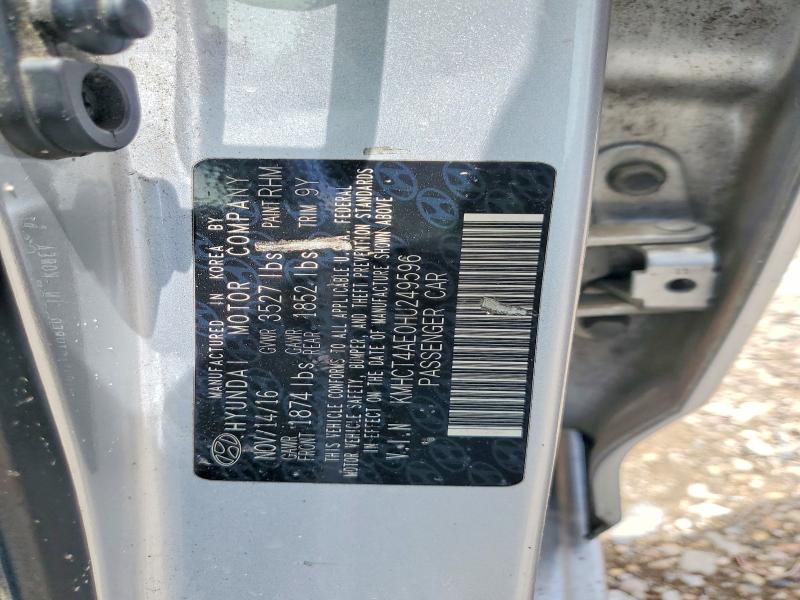 2017 Hyundai Accent მანქანა იყიდება აუქციონზე, vin: KMHCT4AE0HU249596, აუქციონის ნომერი: 59370466