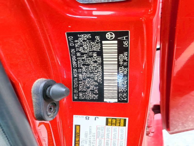 Продажа на аукционе авто 2010 Toyota Prius, vin: JTDKN3DU8A0118081, номер лота: 59596876