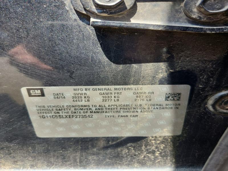 Продаж на аукціоні авто 2014 Chevrolet Malibu, vin: 1G11C5SLXEF273542, номер лоту: 59092736