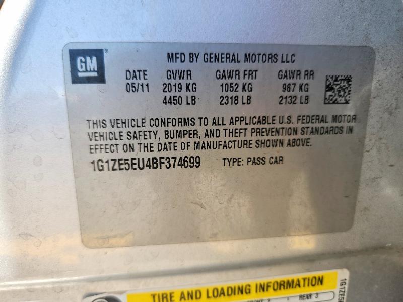 63255826 :رقم المزاد ، 1G1ZE5EU4BF374699 vin ، 2011 Chevrolet Malibu مزاد بيع
