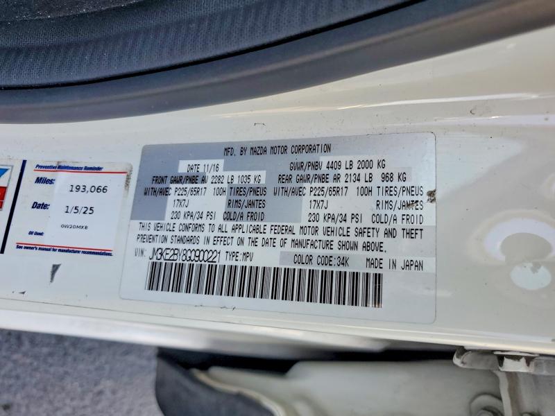 Aukcja sprzedaży 2016 Mazda Cx-5, vin: JM3KE2BY8G0900221, numer aukcji: 60040466