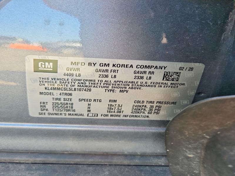 Aukcja sprzedaży 2020 Buick Encore Gx, vin: KL4MMCSL5LB107420, numer aukcji: 61426596