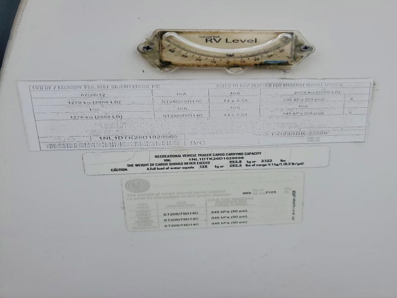 2013 Gulf Stream Visa მანქანა იყიდება აუქციონზე, vin: 1NL1DTK26D1029506, აუქციონის ნომერი: 61546536