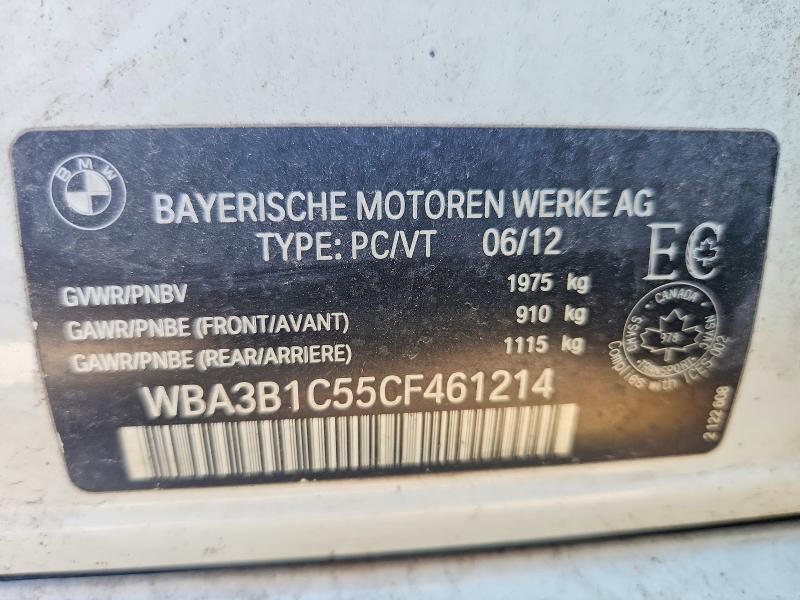 Продаж на аукціоні авто 2012 Bmw 320, vin: WBA3B1C55CF461214, номер лоту: 63108946