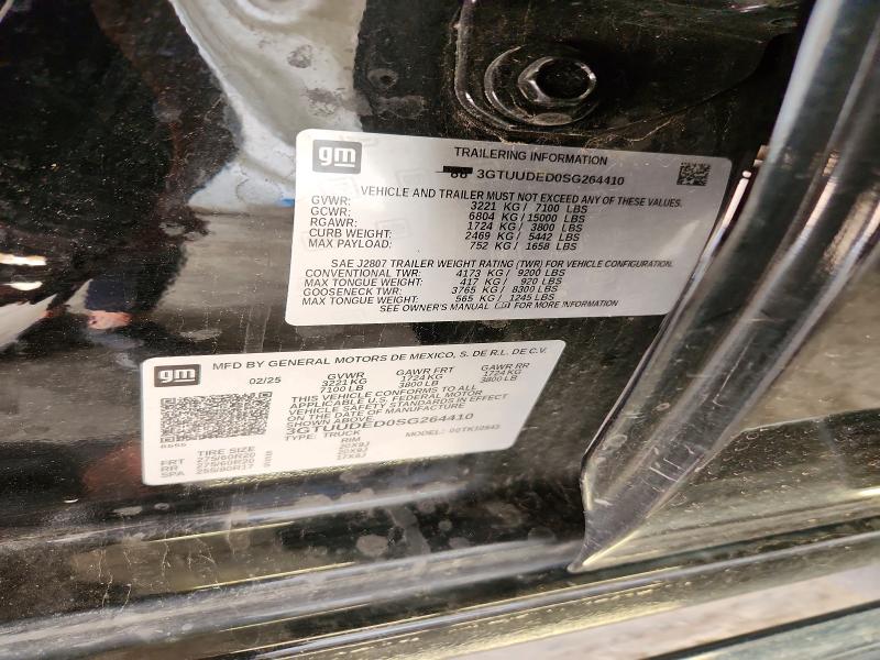 2025 Gmc Sierra მანქანა იყიდება აუქციონზე, vin: 3GTUUDED0SG264410, აუქციონის ნომერი: 60188826