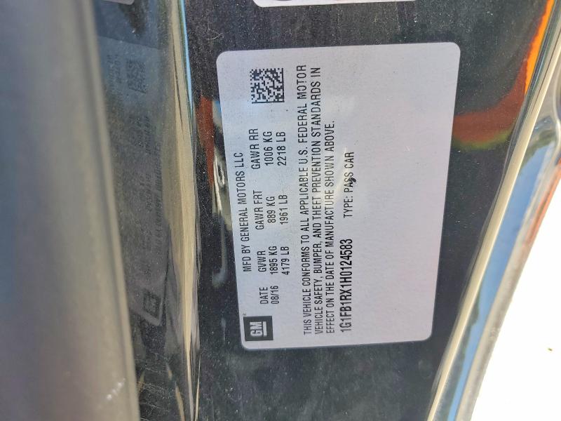 Aukcja sprzedaży 2017 Chevrolet Camaro, vin: 1G1FB1RX1H0124583, numer aukcji: 60890826