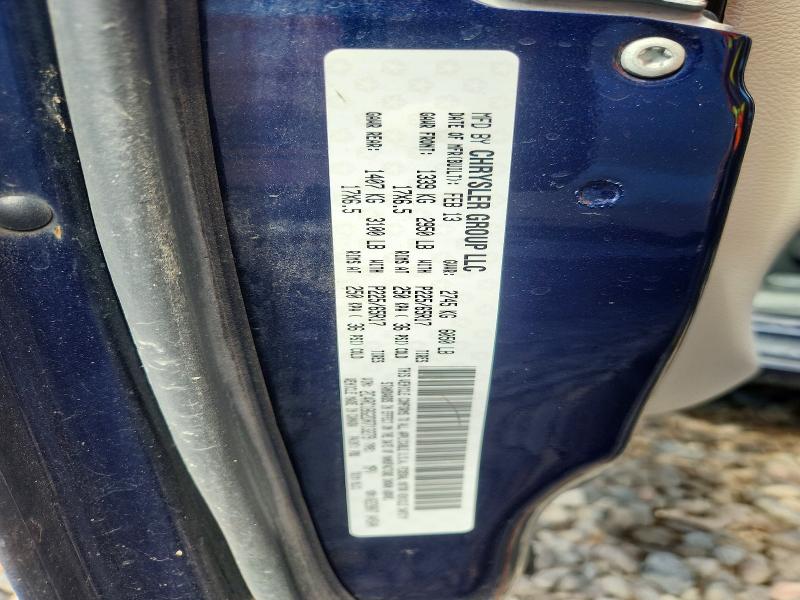 2013 Chrysler Town & Country მანქანა იყიდება აუქციონზე, vin: 2C4RC1BG2DR713279, აუქციონის ნომერი: 60049626