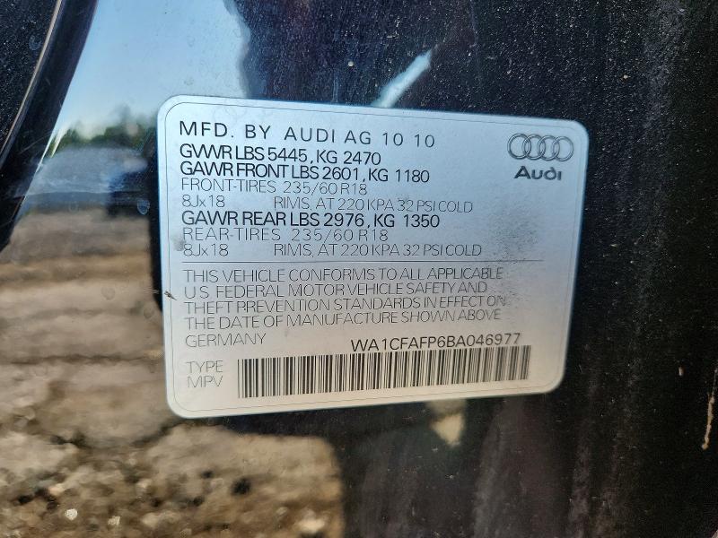Продаж на аукціоні авто 2011 Audi Q5, vin: WA1CFAFP6BA046977, номер лоту: 60006666