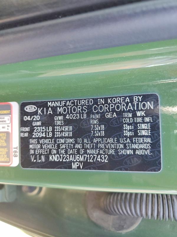 2021 Kia Soul მანქანა იყიდება აუქციონზე, vin: KNDJ23AU6M7127432, აუქციონის ნომერი: 59737726