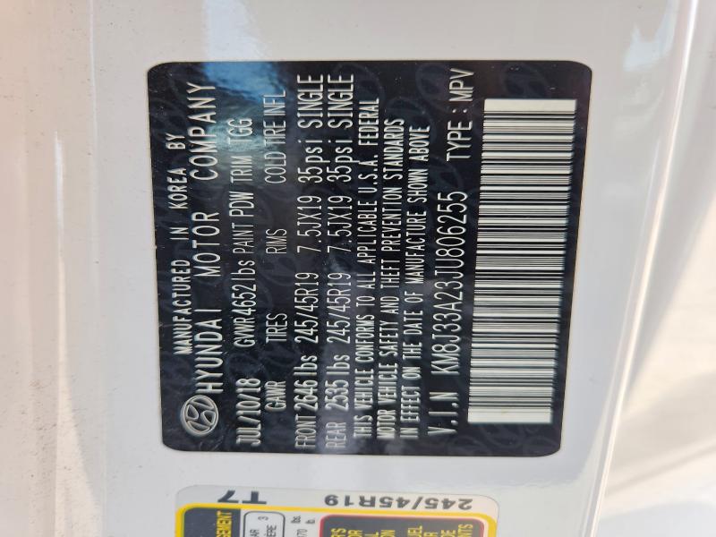 Aukcja sprzedaży 2018 Hyundai Tucson, vin: KM8J33A23JU806255, numer aukcji: 62217916