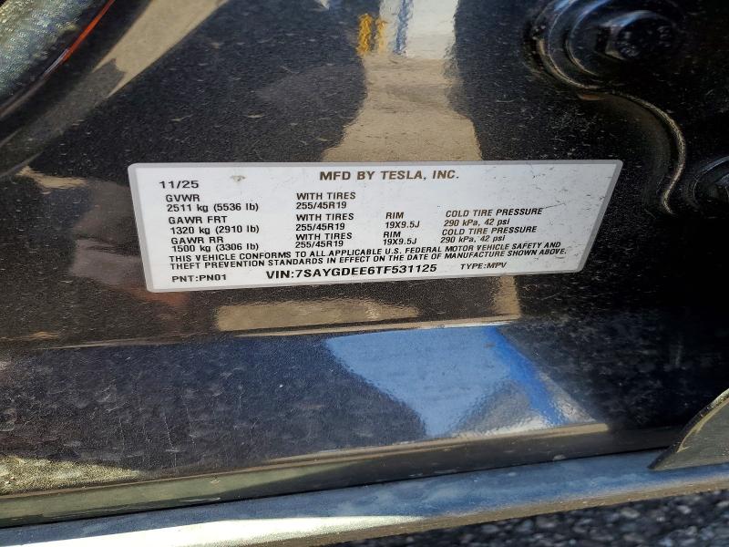 Aukcja sprzedaży 2026 Tesla Model Y, vin: 7SAYGDEE6TF531125, numer aukcji: 62851326