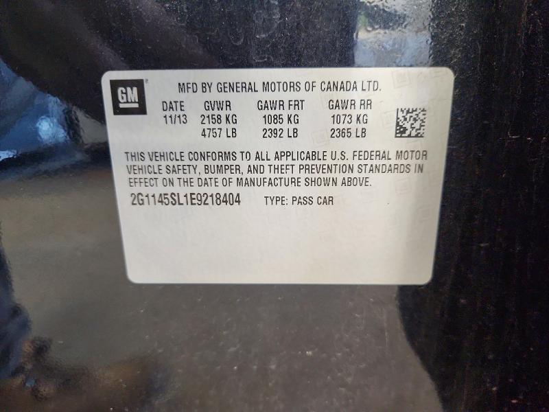 2014 Chevrolet Impala მანქანა იყიდება აუქციონზე, vin: 2G1145SL1E9218404, აუქციონის ნომერი: 61900406