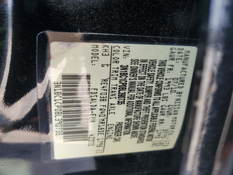 59600896 :رقم المزاد ، 3N1BC1CP0BL390735 vin ، 2011 Nissan Versa مزاد بيع