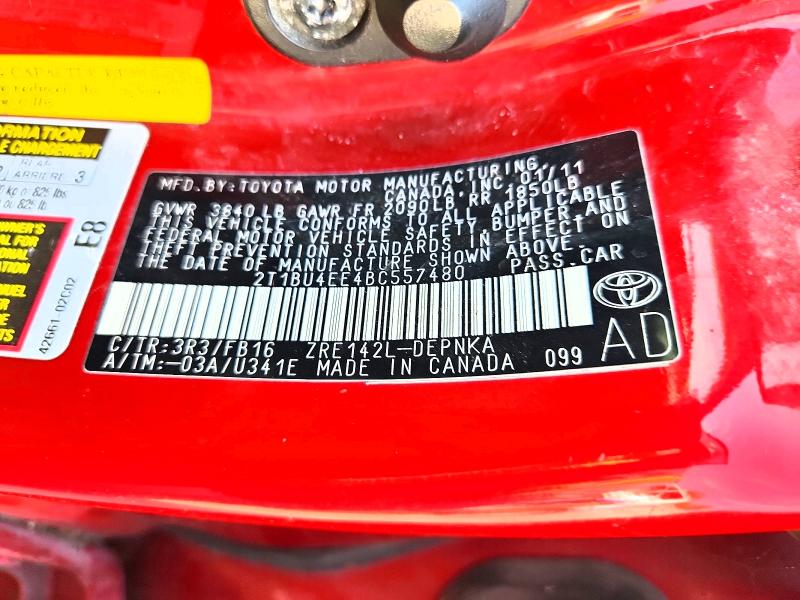 Aukcja sprzedaży 2011 Toyota Corolla, vin: 2T1BU4EE4BC557480, numer aukcji: 61615076