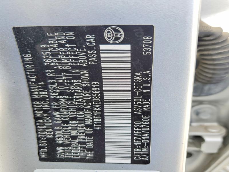 59317556 :رقم المزاد ، 4T1BF1FK4EU856919 vin ، 2014 Toyota Camry مزاد بيع