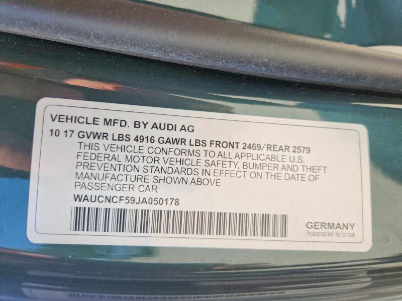 Продаж на аукціоні авто 2018 Audi A5, vin: WAUCNCF59JA050178, номер лоту: 58685896