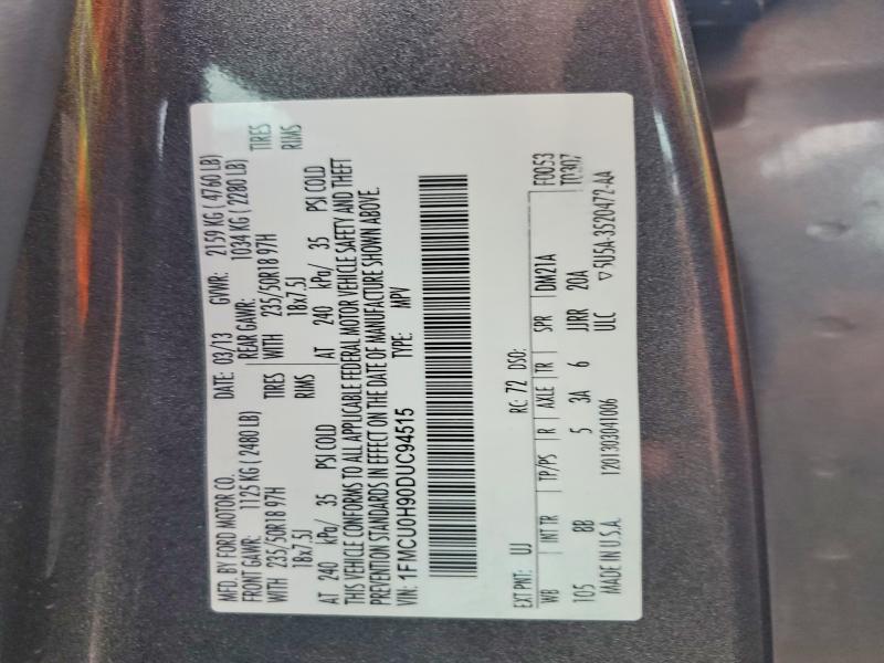 Продажа на аукционе авто 2013 Ford Escape, vin: 1FMCU0H90DUC94515, номер лота: 63016956