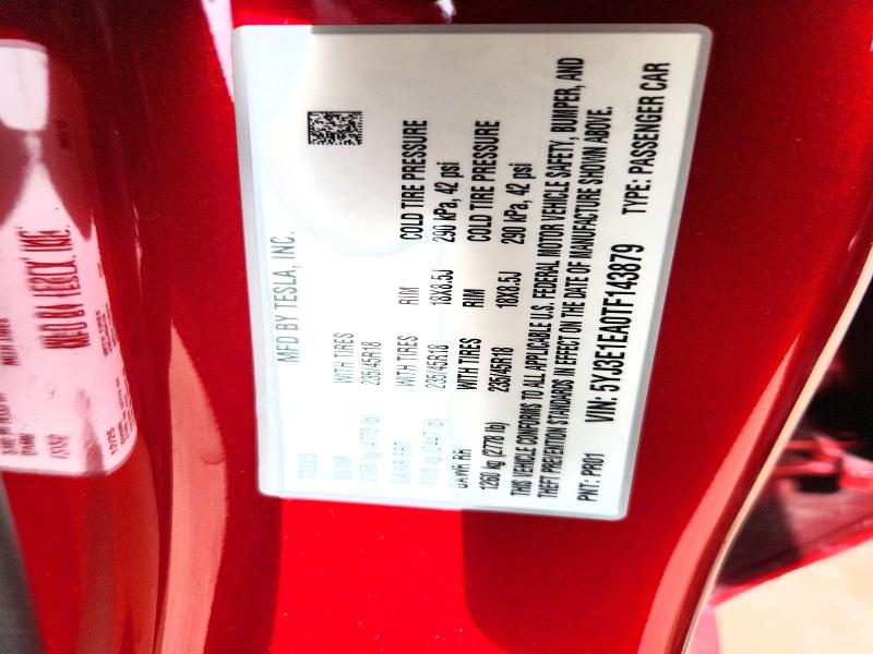 Продаж на аукціоні авто 2026 Tesla Model 3, vin: 5YJ3E1EA0TF143879, номер лоту: 61249726