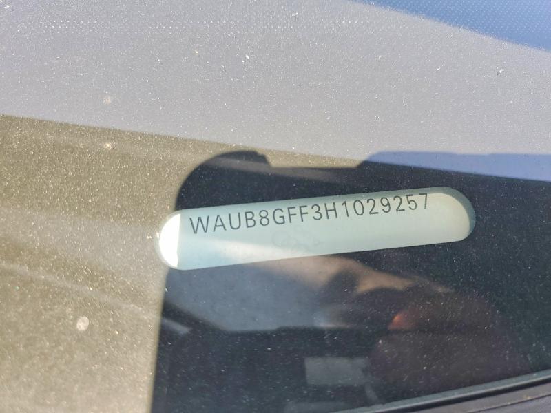 62708806 :رقم المزاد ، WAUB8GFF3H1029257 vin ، 2017 Audi A3 مزاد بيع