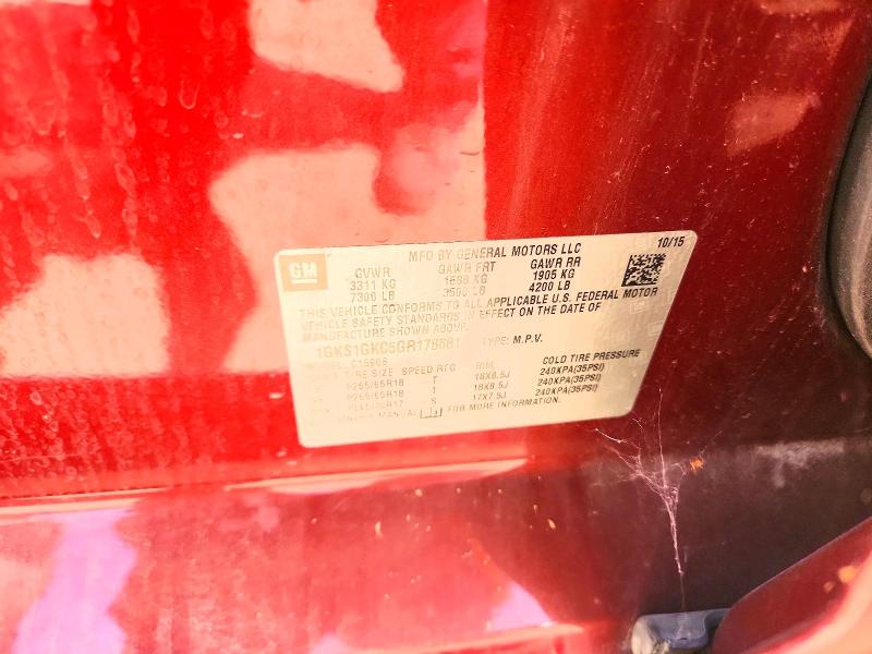 61901316 :رقم المزاد ، 1GKS1GKC5GR178681 vin ، 2016 Gmc Yukon Xl مزاد بيع