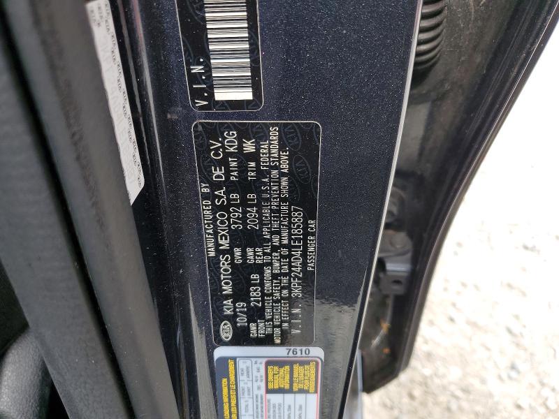 2020 Kia Forte მანქანა იყიდება აუქციონზე, vin: 3KPF24AD4LE185887, აუქციონის ნომერი: 62418586
