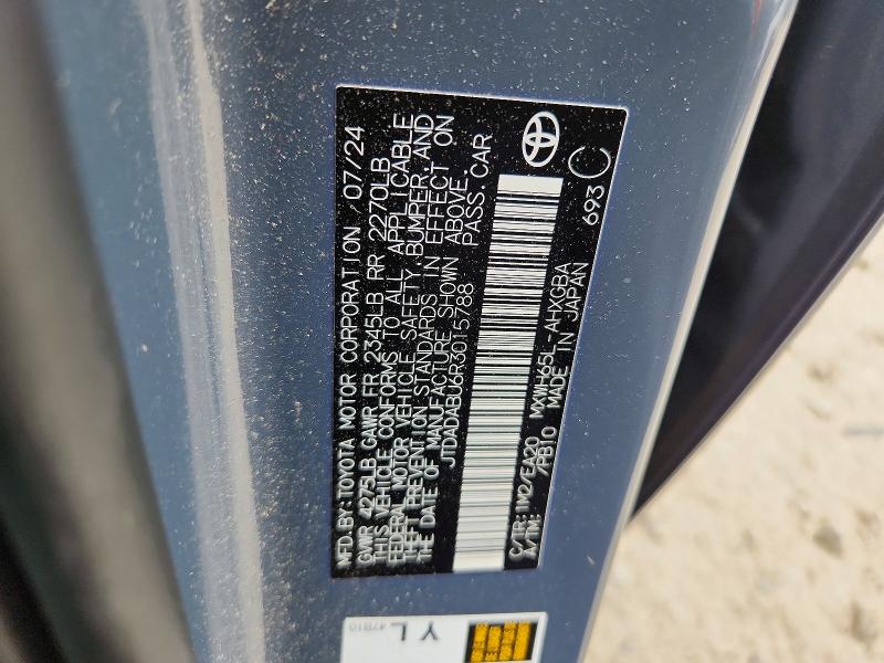 59552096 :رقم المزاد ، JTDADABU6R3015788 vin ، 2024 Toyota Prius مزاد بيع