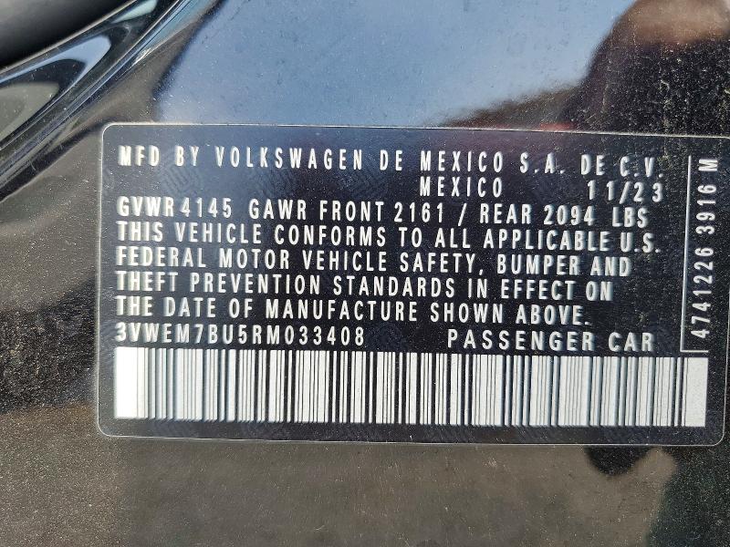 Продажа на аукционе авто 2024 Volkswagen Jetta, vin: 3VWEM7BU5RM033408, номер лота: 60470316
