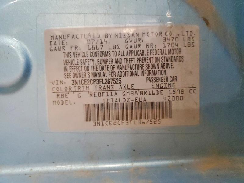 Aukcja sprzedaży 2015 Nissan Versa Note, vin: 3N1CE2CP3FL367525, numer aukcji: 61508596