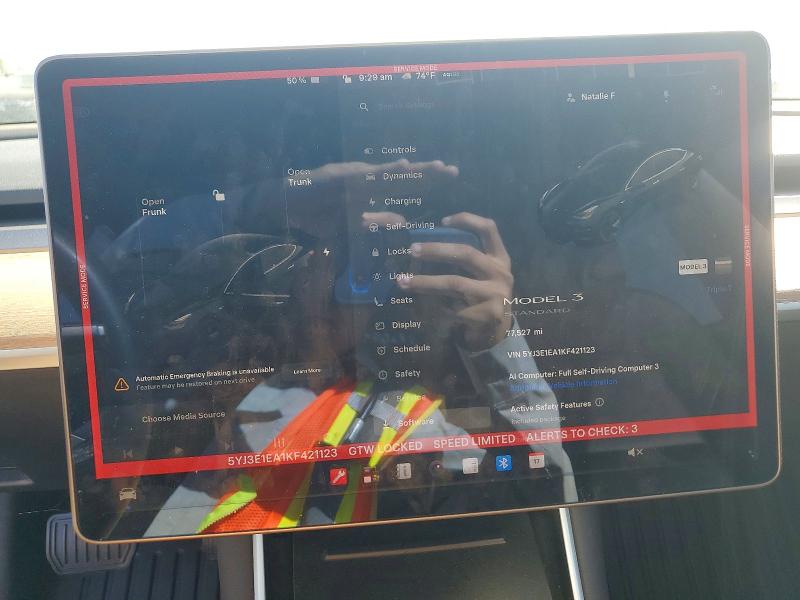 Продажа на аукционе авто 2019 Tesla Model 3, vin: 5YJ3E1EA1KF421123, номер лота: 61424476