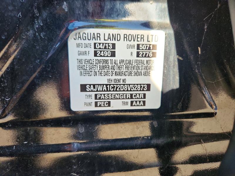 2013 Jaguar Xj მანქანა იყიდება აუქციონზე, vin: SAJWA1C72D8V52873, აუქციონის ნომერი: 62779836