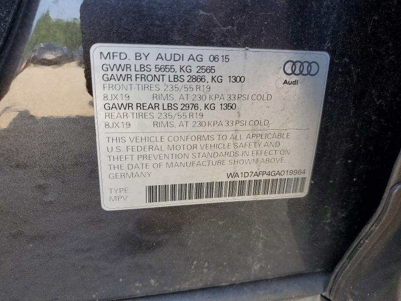 Продажа на аукционе авто 2016 Audi Q5, vin: WA1D7AFP4GA019964, номер лота: 60825926