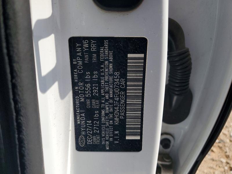 Aukcja sprzedaży 2015 Hyundai Genesis, vin: KMHGN4JF4FU073458, numer aukcji: 59396866