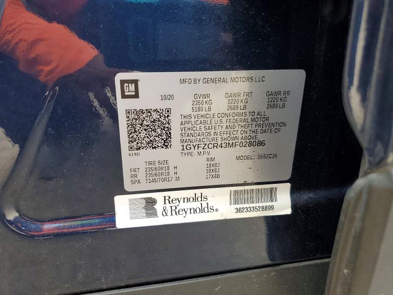 Aukcja sprzedaży 2021 Cadillac Xt4, vin: 1GYFZCR43MF028086, numer aukcji: 59311366