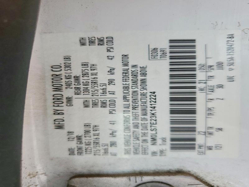 Aukcja sprzedaży 2019 Ford Transit Connect, vin: NM0LS7E23K1412224, numer aukcji: 61747806