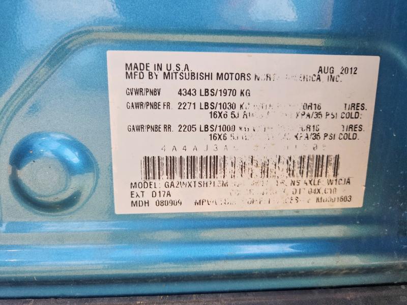 Продажа на аукционе авто 2013 Mitsubishi Rvr, vin: 4A4AJ3AU1DE601505, номер лота: 59988016