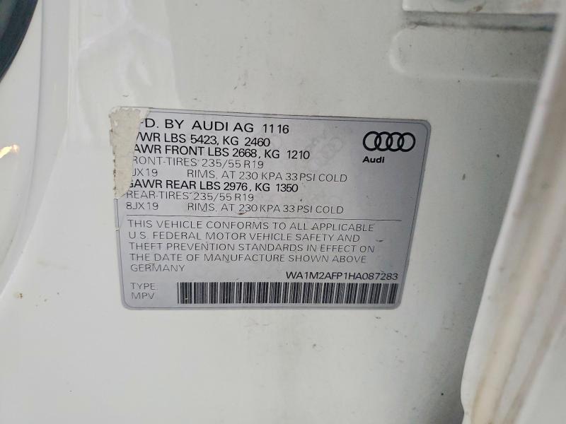 Aukcja sprzedaży 2017 Audi Q5, vin: WA1M2AFP1HA087283, numer aukcji: 60429416
