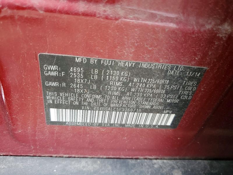 62324026 :رقم المزاد ، 4S4BSALC5F3260718 vin ، 2015 Subaru Outback مزاد بيع