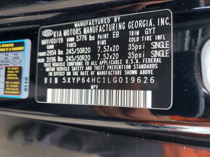 60471066 :رقم المزاد ، 5XYP64HC1LG019626 vin ، 2020 Kia Telluride مزاد بيع