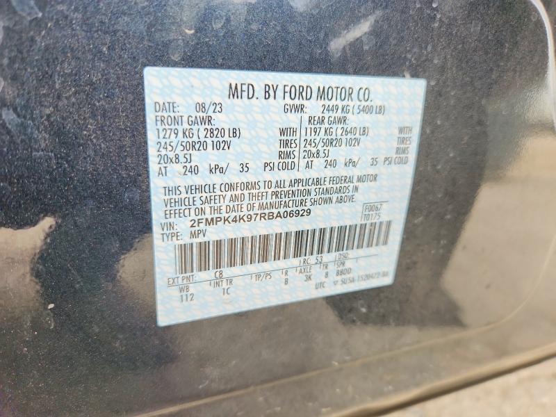 2024 Ford Edge მანქანა იყიდება აუქციონზე, vin: 2FMPK4K97RBA06929, აუქციონის ნომერი: 59817606