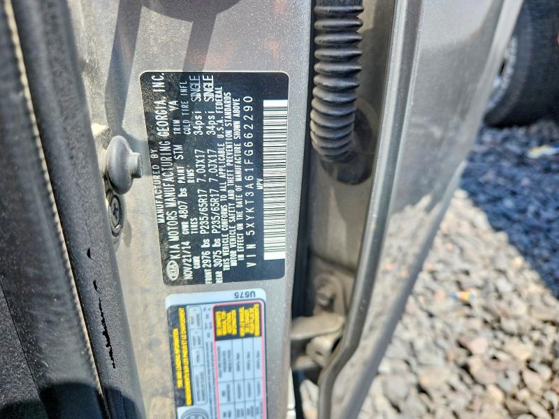 59071806 :رقم المزاد ، 5XYKT3A61FG662290 vin ، 2015 Kia Sorento مزاد بيع