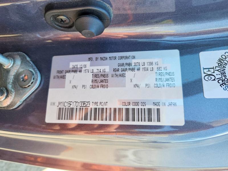 Продажа на аукционе авто 2007 Mazda Mx-5 Miata, vin: JM1NC15F170133523, номер лота: 85629995