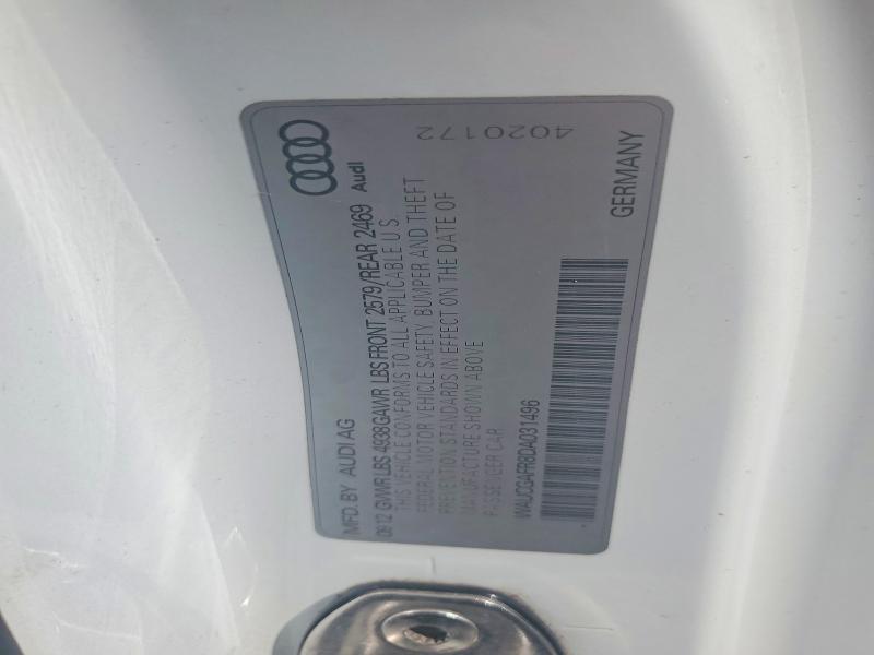 62004346 :رقم المزاد ، WAUCGAFR8DA031496 vin ، 2013 Audi S5 مزاد بيع