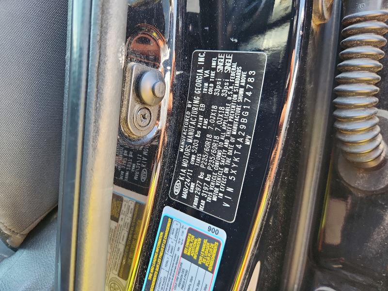 60978556 :رقم المزاد ، 5XYKT4A29BG174783 vin ، 2011 Kia Sorento مزاد بيع