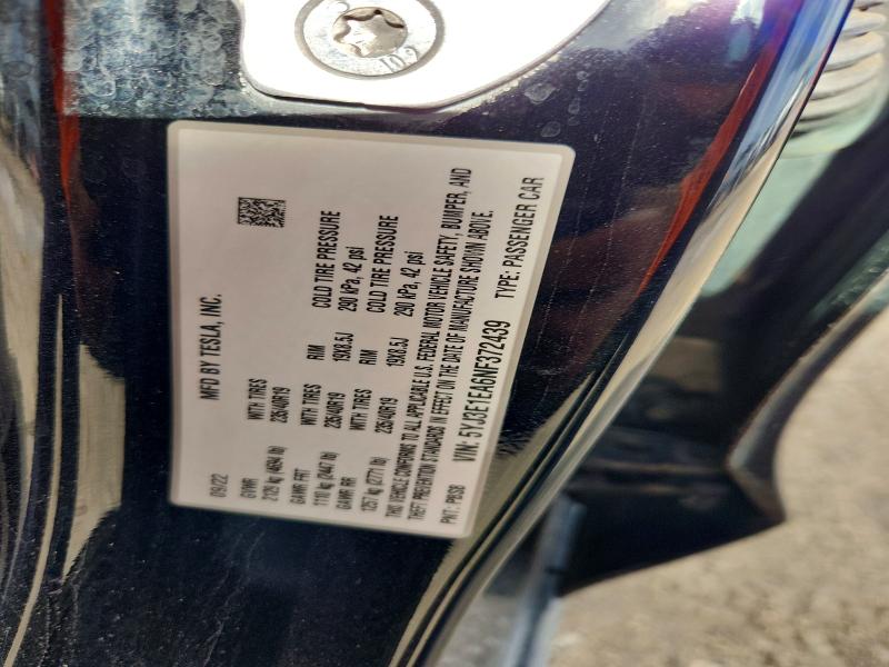 Aukcja sprzedaży 2022 Tesla Model 3, vin: 5YJ3E1EA6NF372439, numer aukcji: 62108846