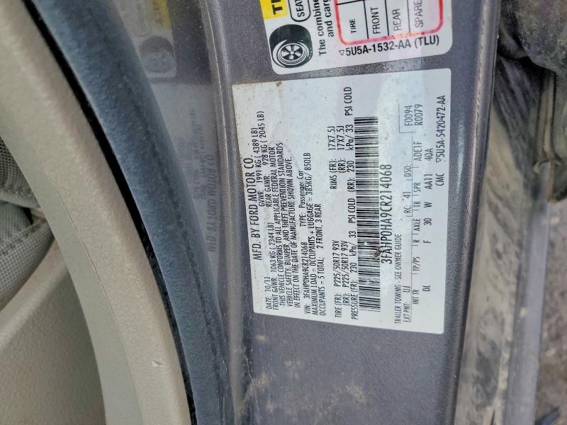 Aukcja sprzedaży 2012 Ford Fusion, vin: 3FAHP0HA9CR214068, numer aukcji: 62117796